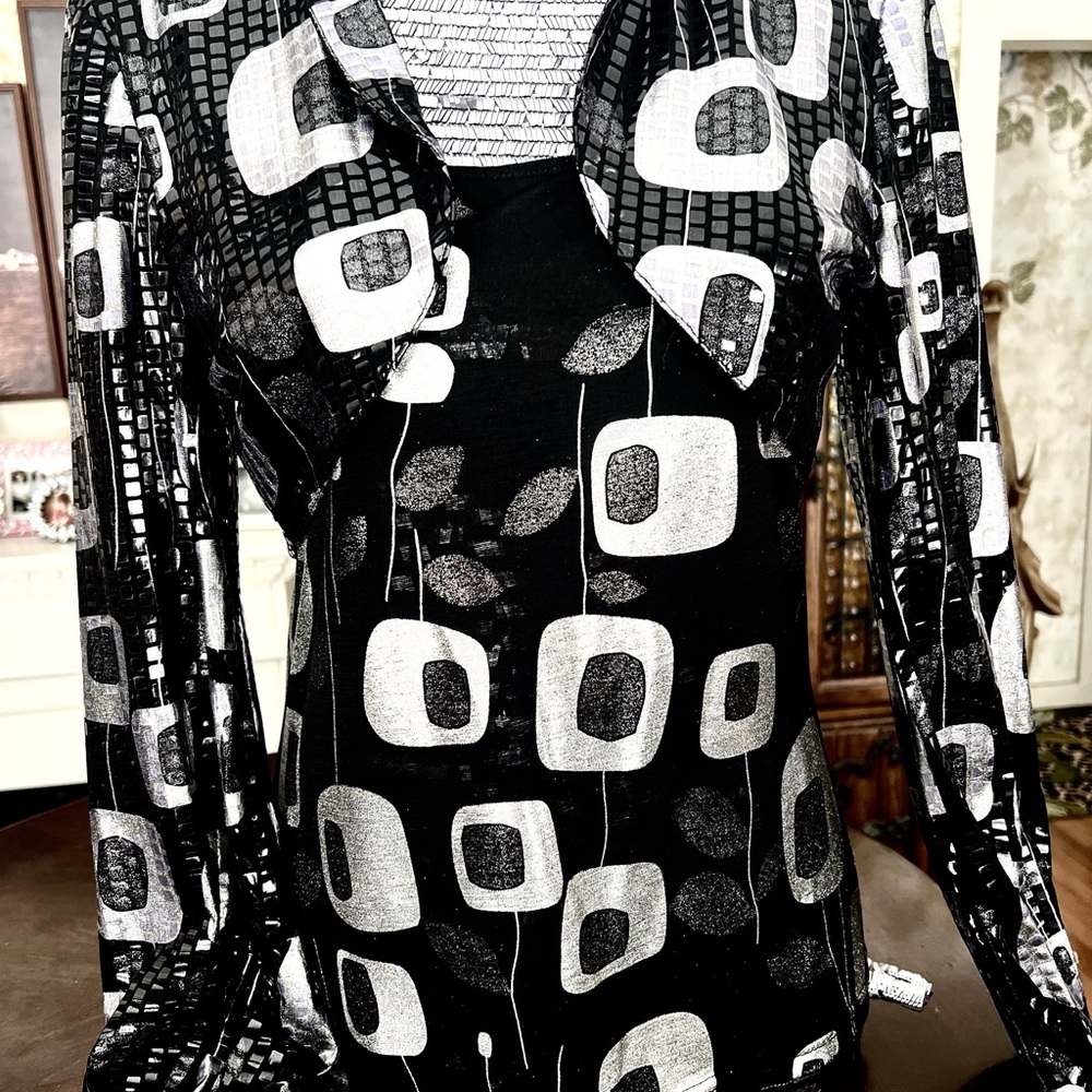 Joseph Ribkoff black tank with matching jacket